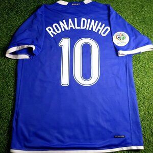 Ronaldinho Brazil 2006 WORLD CUP Away Soccer Jersey XL SKU# 103890
